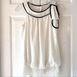 IZ Byer Womens Ivory Sleeveless Top Shirt Medium